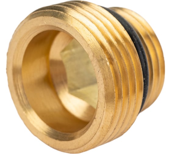 Изображение товара Ниппель SCHLOSSER латунь с уплотнением 1/2x3/4 под плоское уплотнение 603000040