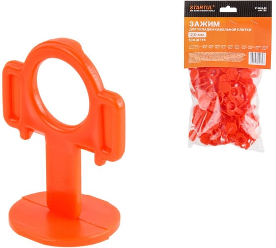 Изображение товара Зажим для укладки кафельной плитки MASTER 2.0 мм, 100 шт STARTUL ST4403-20