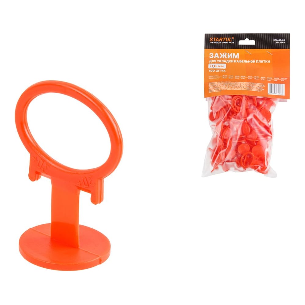 Изображение товара Зажимы для укладки кафельной плитки STARTUL 0.8 мм 100 шт