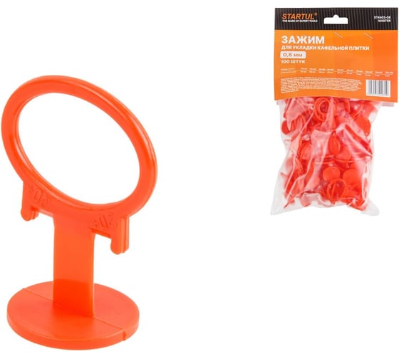 Изображение товара Зажим для укладки кафельной плитки MASTER 0.8 мм, 100 шт STARTUL ST4403-08
