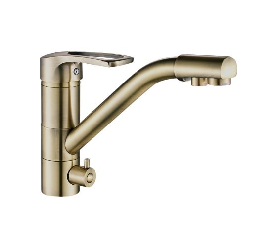 Изображение товара Смеситель для кухни OUTE выполнен из латуни поворотный излив цвет бронза T4803BQ-2