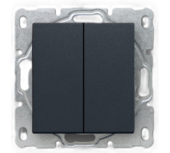 Изображение товара Выключатель Metronex Electric Roma Grafit двухклавишный без рамки FVK010125GRA