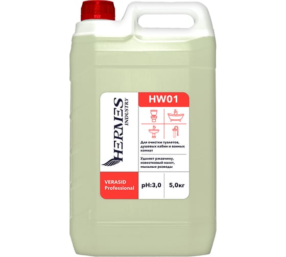 Изображение товара Средство для очистки туалетов, душевых кабин и ванных комнат Hermes industry Professional Verasid VP0010724