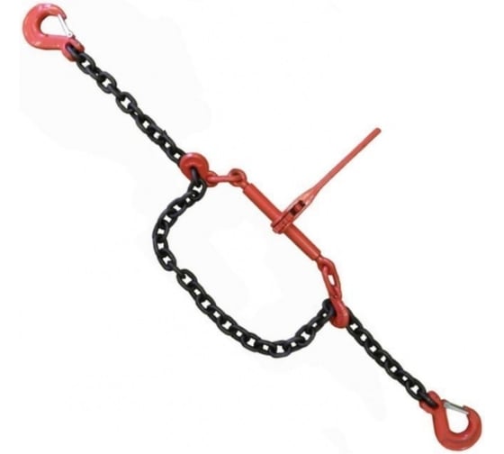 Изображение товара Комплект: Цепь крепежная ООО Мегастроп ф10 мм, с крюками 12.6 т х 4.0 м и талрепом 10-13 мм 4655753796159