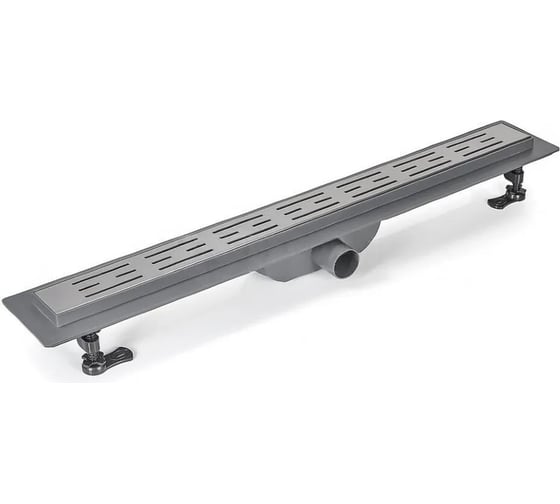 Изображение товара Линейный трап пластиковый для душа Millennium 80 см с металлической оккантовкой, решётка BASE, с сухим гидрозатвором TLRB4008