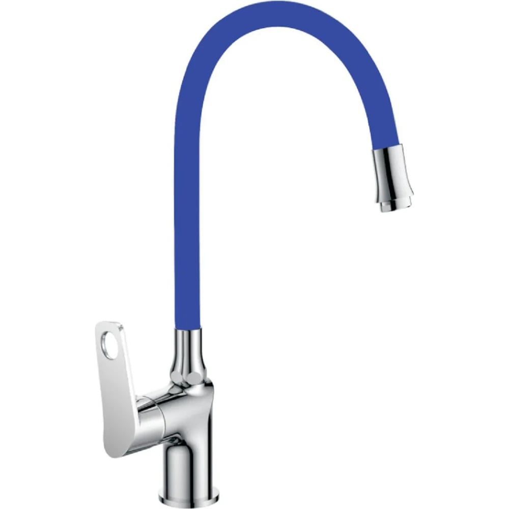 Изображение товара Кухонный смеситель OUTE T30293B-3 с гибким изливом голубой современный дизайн