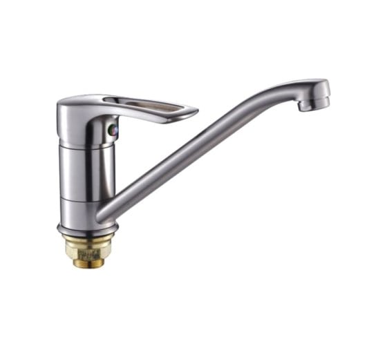 Изображение товара Смеситель для кухни OUTE выполнен из латуни поворотный излив цвет сатин T4803BL