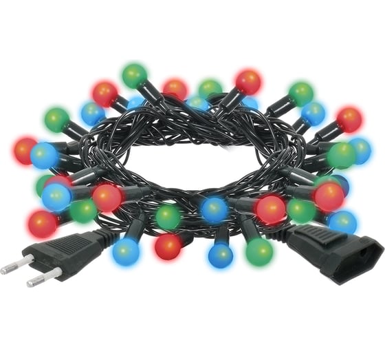 Изображение товара Электрогирлянда VEGAS Шарики, 30 разноцветных мигающих LED ламп, зеленый провод 55098