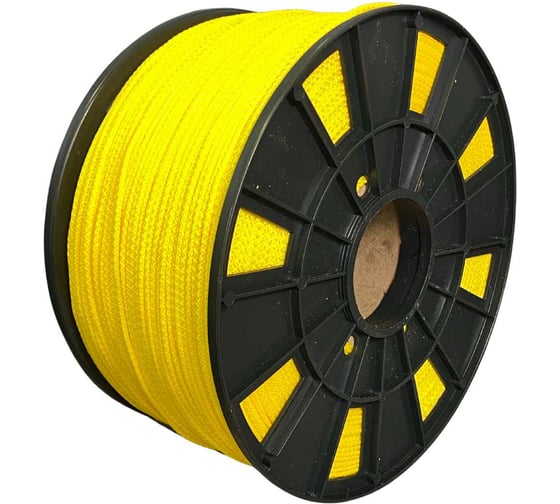 Изображение товара Шнур вязаный полипропиленовый ООО Оптхозторг 3 мм 500 м желтый 03835006