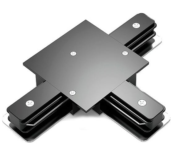 Изображение товара Коннектор для встраиваемых трековых шинопроводов GAUSS черный 1/50 TR135