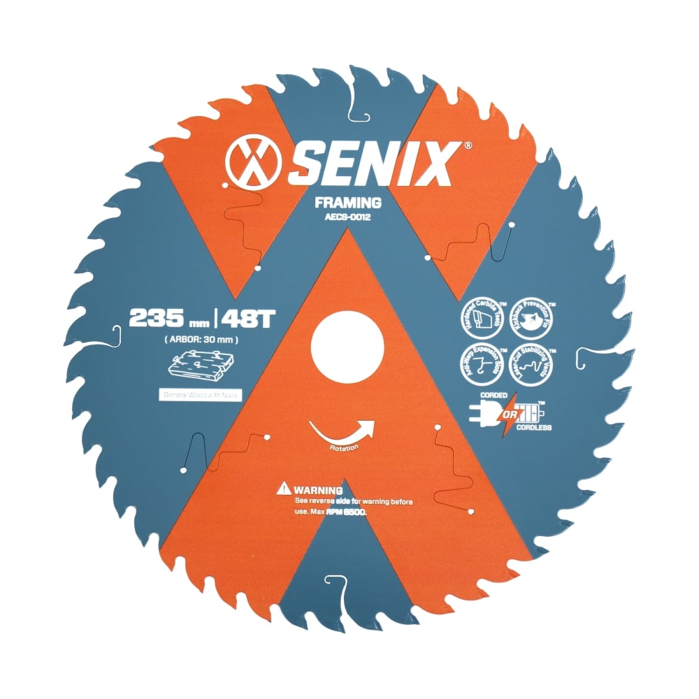 Изображение товара Диск пильный по дереву 235х30 мм 48 зубьев SENIX AECS-0012