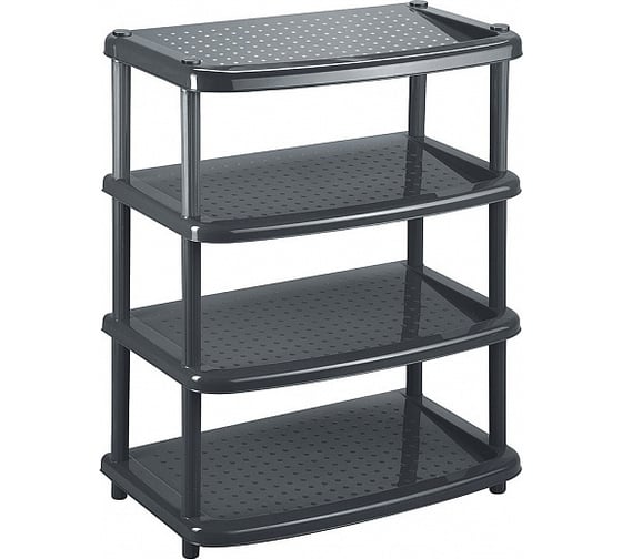Изображение товара Этажерка для обуви Бытпласт Паола 4 полки, 490х310х780 мм, черный 433239813