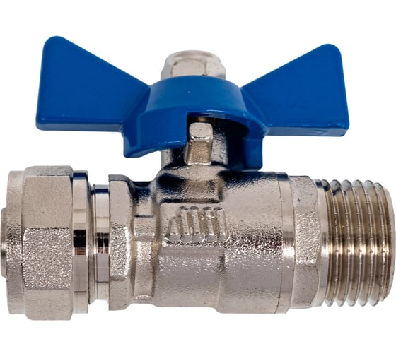 Изображение товара Кран шаровой обжимной Millennium для металлопластиковых труб 16мм х 1/2" с наружной резьбой KBMC1216