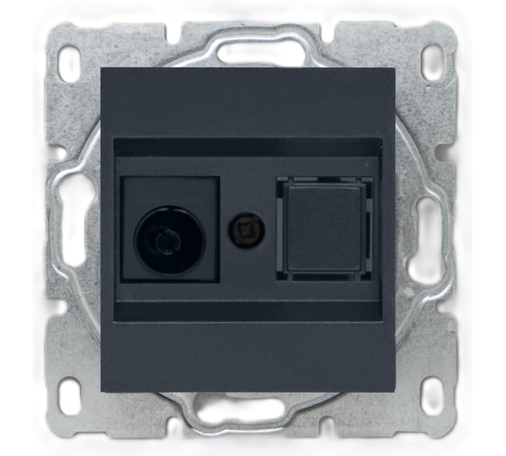 Изображение товара Розетка Metronex Electric Рим Графит для TV без рамки FRZ00010132GRA