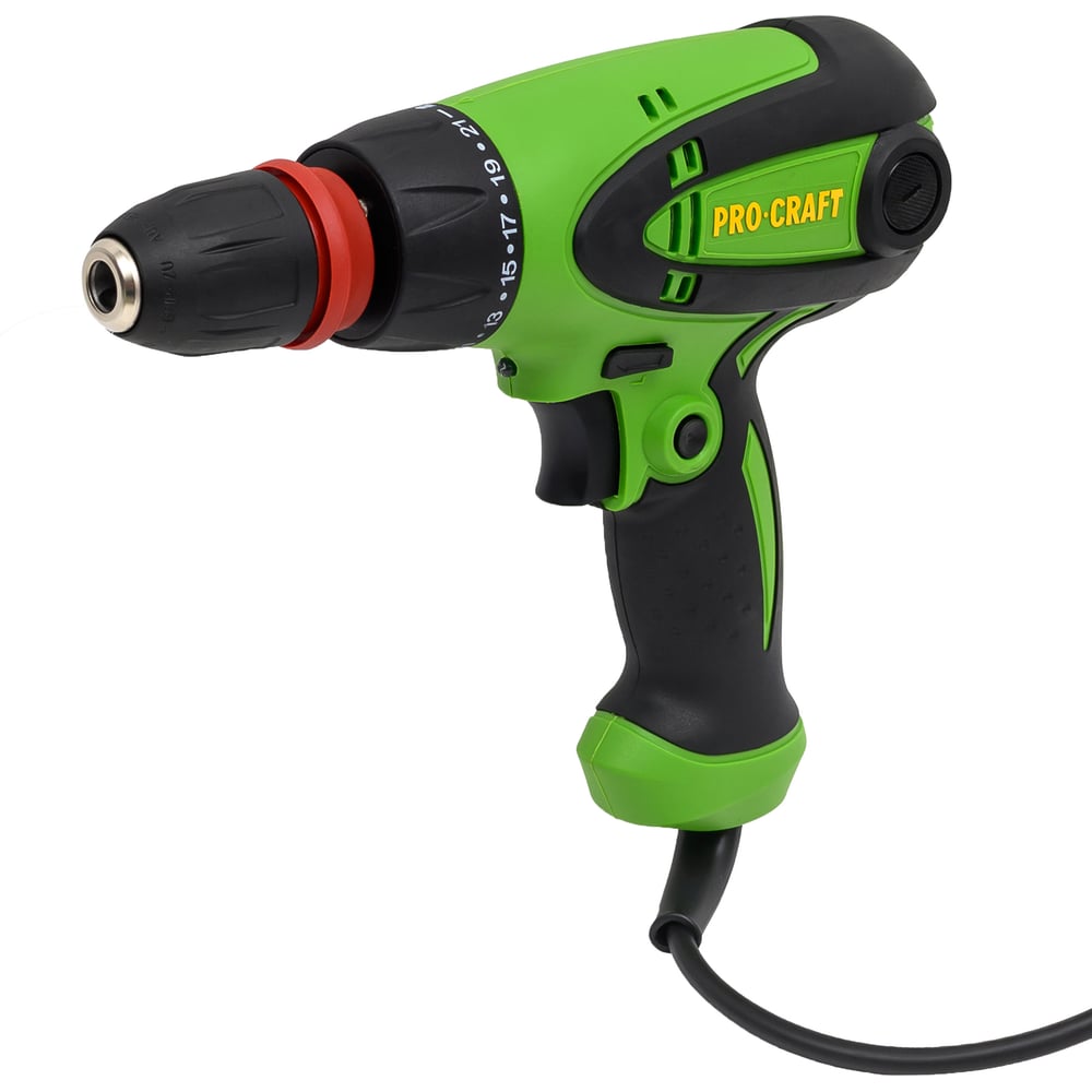 Изображение товара Электрический шуруповерт PROCRAFT 1200 Вт, профессиональный, с регулятором скорости