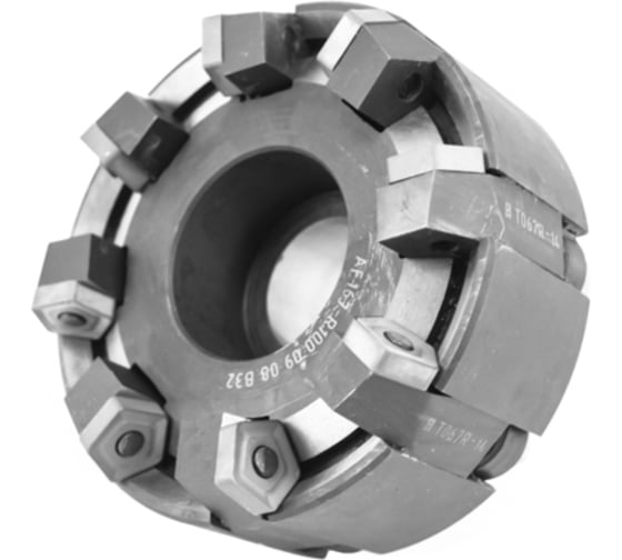 Изображение товара Фреза торцовая 100 с механическим креплением 5гр пл-н PN.. 110408 Z=8 dпос=32мм Русский Инструмент AF167-R100.09.08.B32 (2214-0271) ГОСТ 26595-85 ri.298.4