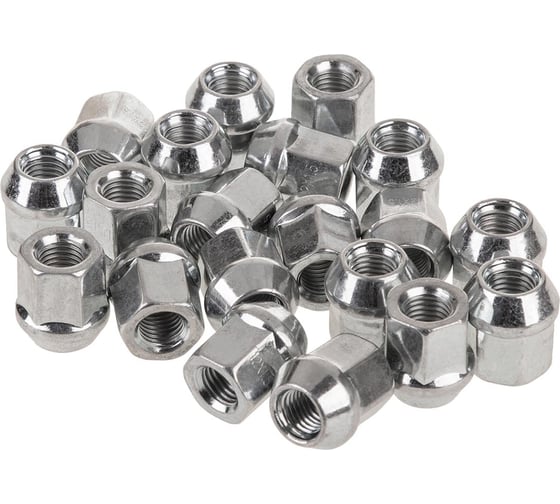 Изображение товара Гайка конус M12x1.50, открытая 25 мм, ключ 19 мм, цинк, 20 шт SKYWAY S10602032/K