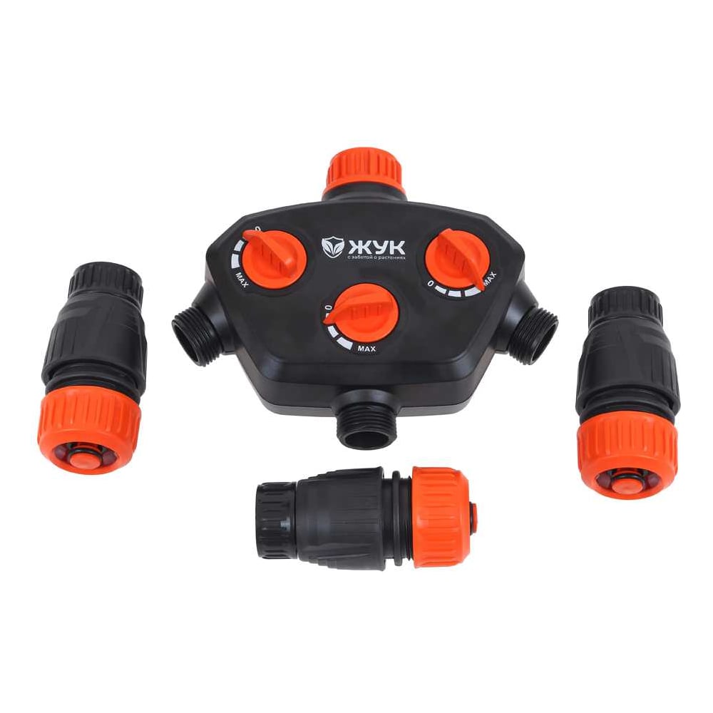 Изображение товара Распределитель для полива Жук 3/4 дюйма 3 канала пластмасса