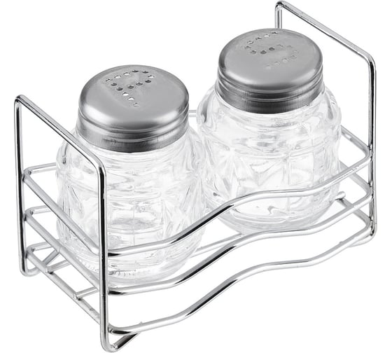 Изображение товара Набор для соли и перца на подставке VETTA Практик, высота 6 см 828-146