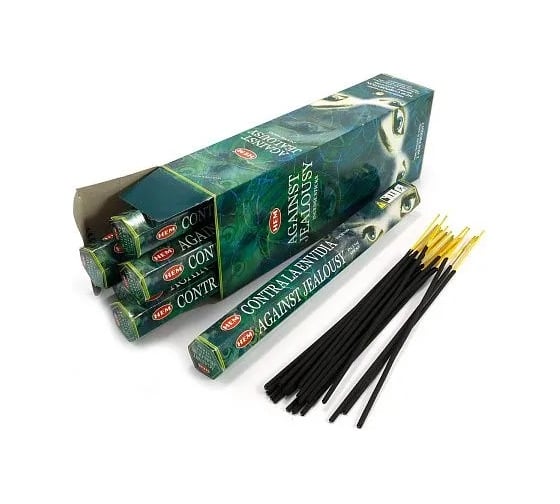 Изображение товара Благовония HEM AGAINST JEALOUSY От сглаза аромат Можжевельник Осина Сандал и Ладан 20 палочек 61-AGJ