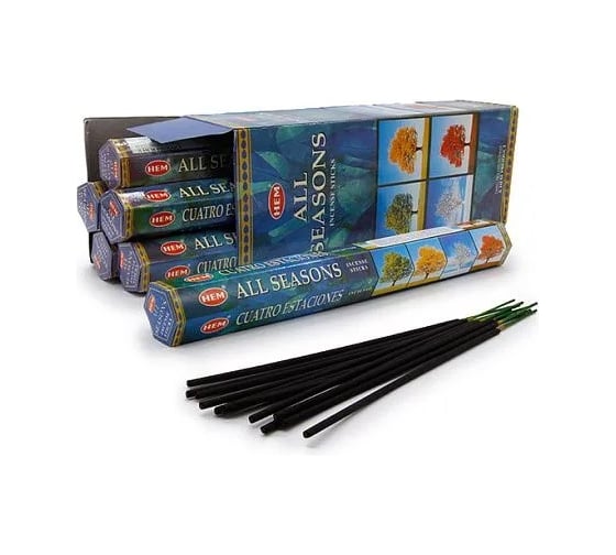 Изображение товара Благовония HEM ALL SEASONS Все сезоны аромат Цветы Чампы Мандарина Афродезии и Мака 20 палочек 61-AS