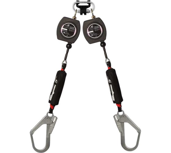 Изображение товара Средство защиты втягивающего типа двухплечевое VENTO "НВ-02 трос" с карабинами "Стальной Монтажный" vnt HB02C duo 0051