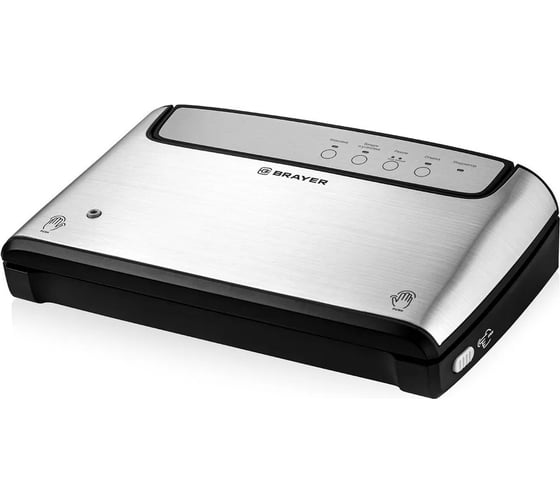Изображение товара Вакууматор BRAYER 5071BR 140 Вт, скорость вакуум 5.5 л/мин, степень вакуума 0.8 бар, встроенный нож BR5071