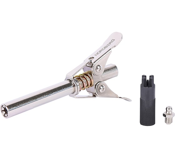 Изображение товара Наконечник быстросъемный удлиненный для плунжерного шприца + насадка для очистки NORDBERG NO9017