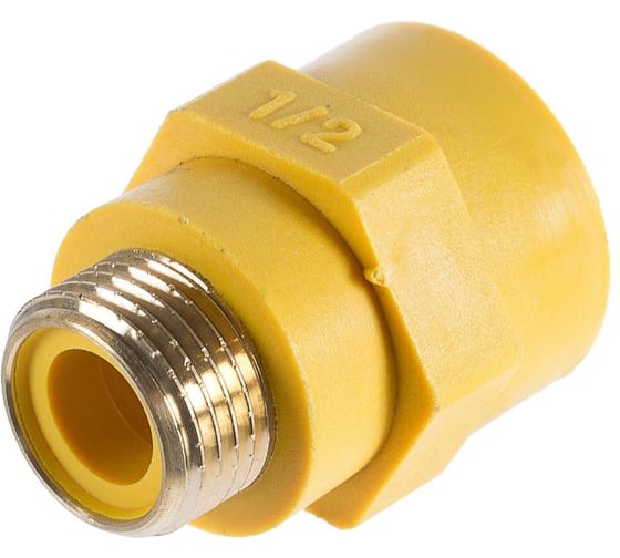 Изображение товара Вставка газовая изолирующая 1/2" гайка/штуцер желтая — Millennium DVF1212