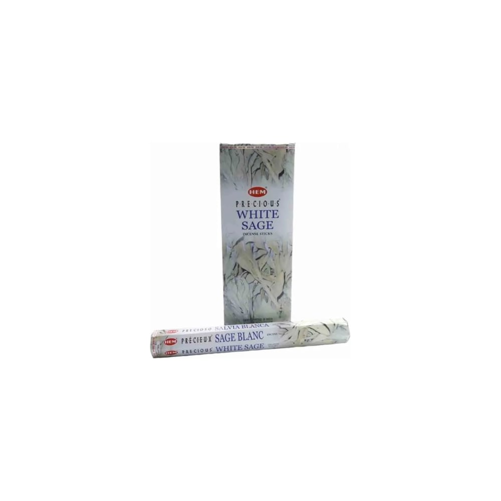 Изображение товара Благовония HEM Precious WHITE SAGE 20 палочек с ароматом шалфея