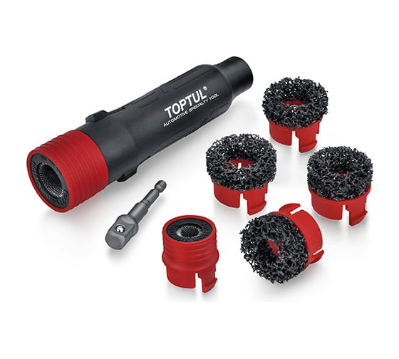 Изображение товара Набор насадок для чистки колесных шпилек и ступиц TOPTUL 8 предметов JGAT0802
