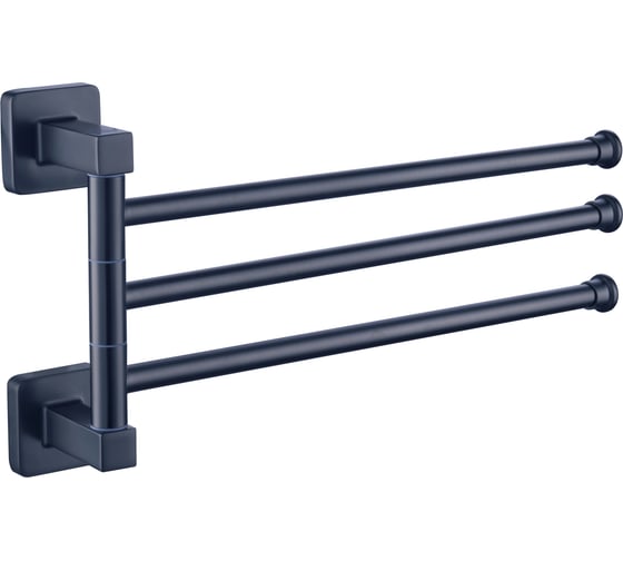 Изображение товара Держатель для полотенец FASHUN 3-х реечный, поворотный, настенного монтажа, ШВГ 334х175х60 мм A2613-17