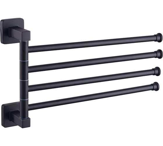 Изображение товара Держатель для полотенец FASHUN 4-х реечный, поворотный, настенного монтажа, ШВГ 334х212х60 мм A2614-7