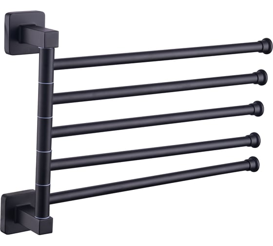 Изображение товара Держатель для полотенец FASHUN 5-и реечный, поворотный, настенного монтажа, ШВГ 334х249х60 мм A2615-7