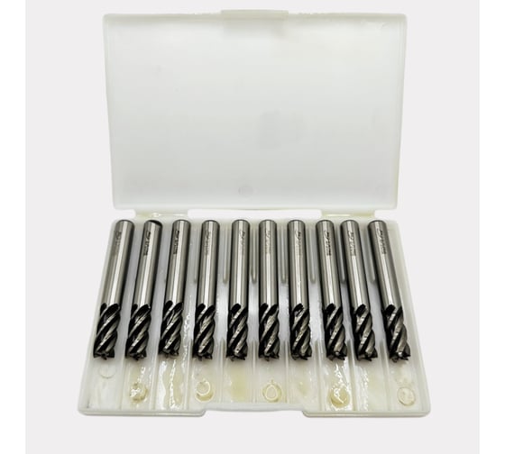 Изображение товара Фреза концевая цилиндрический хвостовик 10 мм, Z5, 10 шт РОСИНСТРУМЕНТ 474105UP