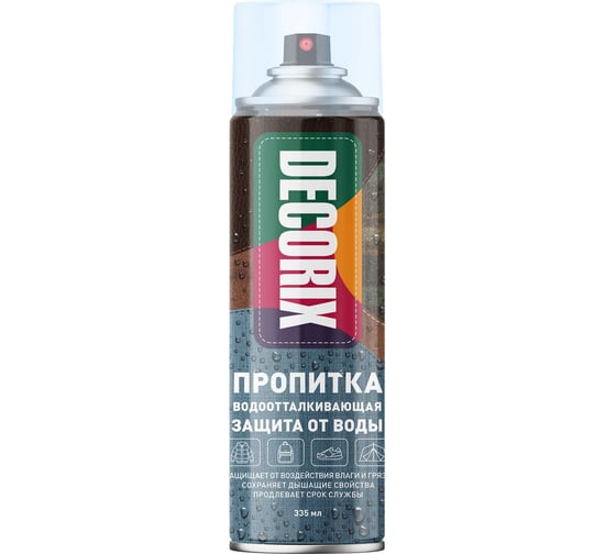 Изображение товара Водоотталкивающая пропитка Decorix Защита от воды, 335 мл, бесцветная 0161-00 DX
