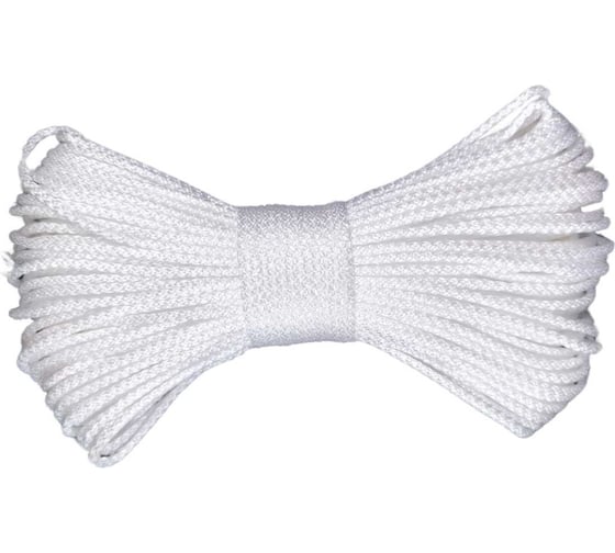 Изображение товара Шнур вязаный полипропиленовый ООО Оптхозторг 4 мм 100 м белый 03841002