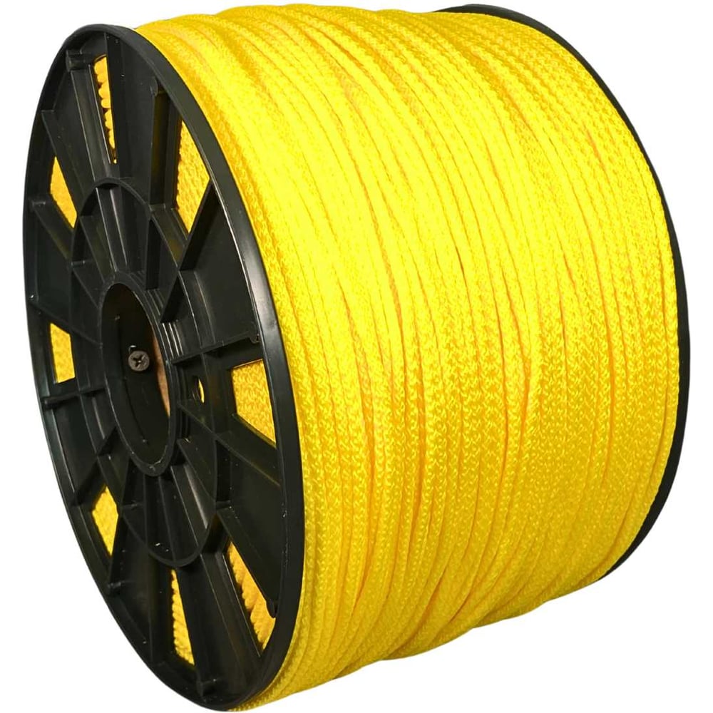 Изображение товара Вязаный полипропиленовый шнур 4 мм 500 м желтый ООО Оптхозторг