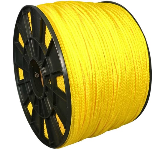 Изображение товара Шнур вязаный полипропиленовый ООО Оптхозторг 4 мм 500 м желтый 03845006