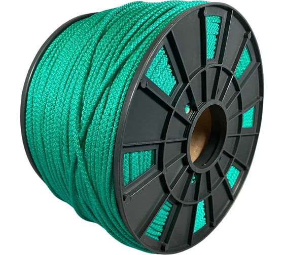 Изображение товара Шнур вязаный полипропиленовый ООО Оптхозторг 4 мм 500 м зеленый 03845007