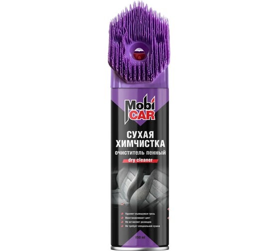 Изображение товара Сухая химчистка MobiCAR очиститель пенный  с колпачком-щёткой , 650 мл 0546-03 MC