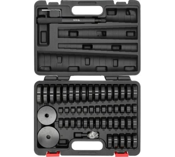 Изображение товара Набор для установки подшипников, уплотнителей, колец YATO 52 предмета, пластиковый кейс YT-25417