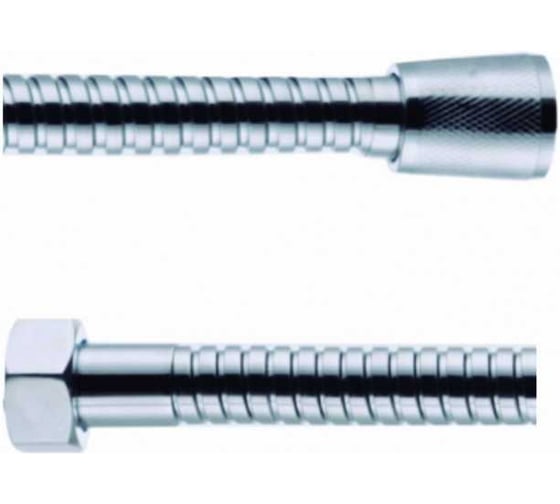 Изображение товара Шланг для душа FASHUN 150 см, двойная оплетка, хром, D=14 мм, гайка цинк G1/2 хром+гайка медь хром G1/2 A43 00-00000803