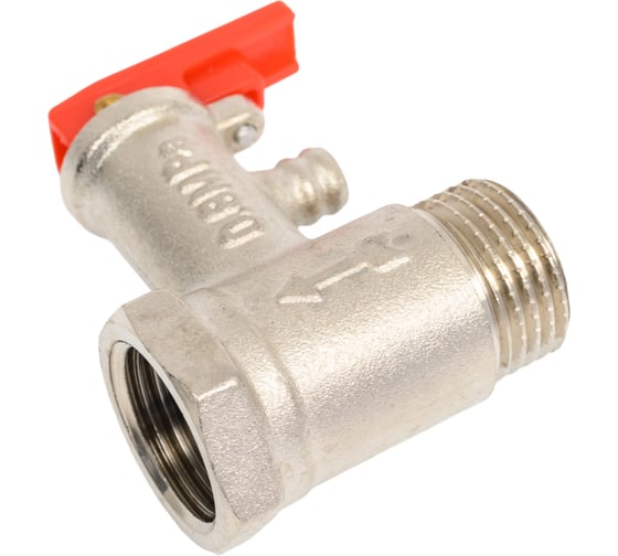 Изображение товара Клапан предохранительный для бойлеров SANTECHSYSTEMS латунь, 1/2", р/м 8бар, с курком 120-6979