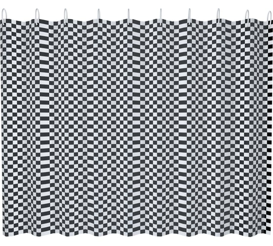 Изображение товара Шторка для ванны FASHUN с набором пластиковых колец для подвеса A8823