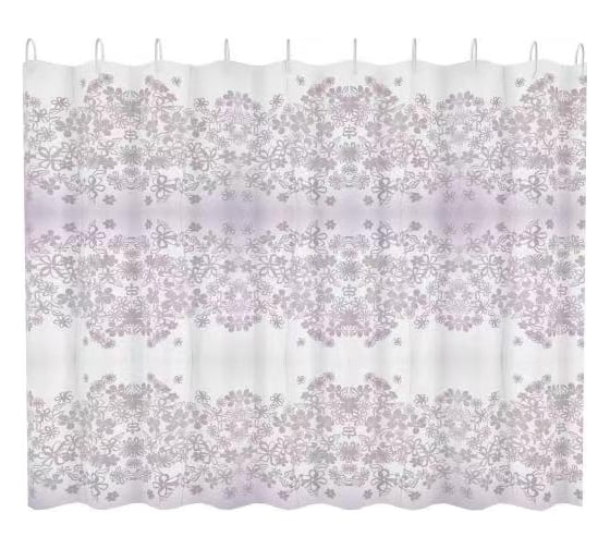 Изображение товара Шторка для ванны FASHUN с набором пластиковых колец для подвеса A8814