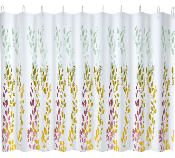 Изображение товара Шторка для ванны FASHUN с набором пластиковых колец для подвеса A8821