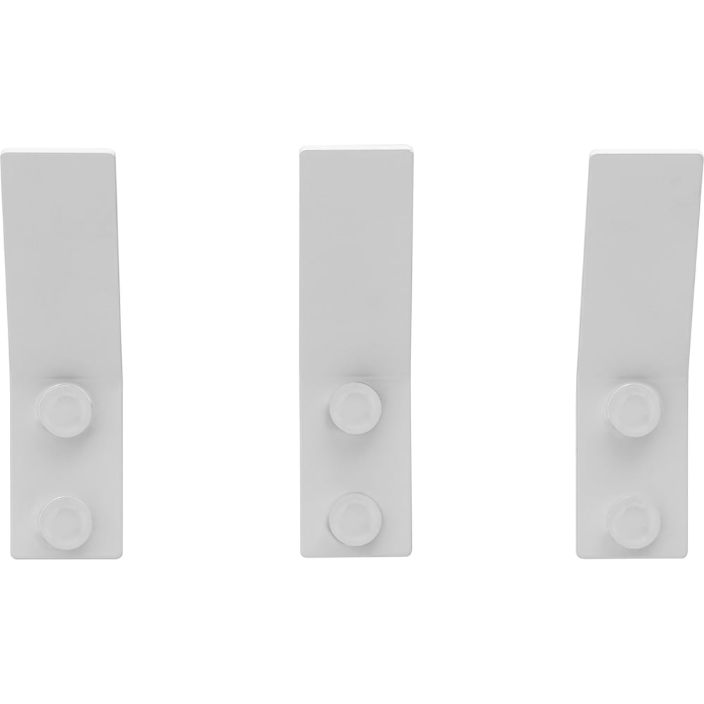 Изображение товара Комплект крючков Aquanet Магнум белый матовый 3 шт для дома и офиса