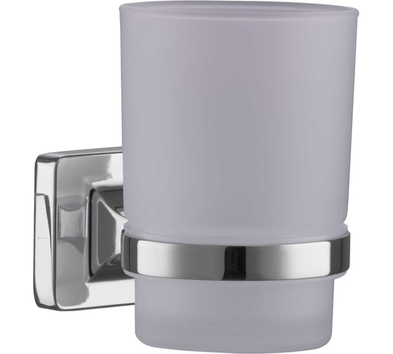 Изображение товара Стакан универсальный для ванной комнаты FASHUN из матового стекла, настенного монтажа, L=100 мм, H=95 мм A2606