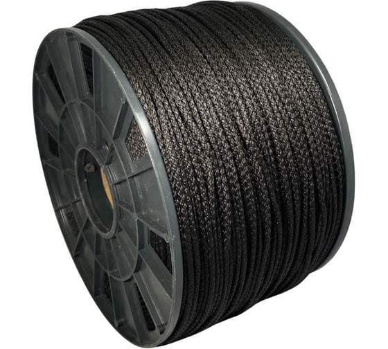 Изображение товара Шнур вязаный полипропиленовый ООО Оптхозторг 4 мм 500 м черный 03845003